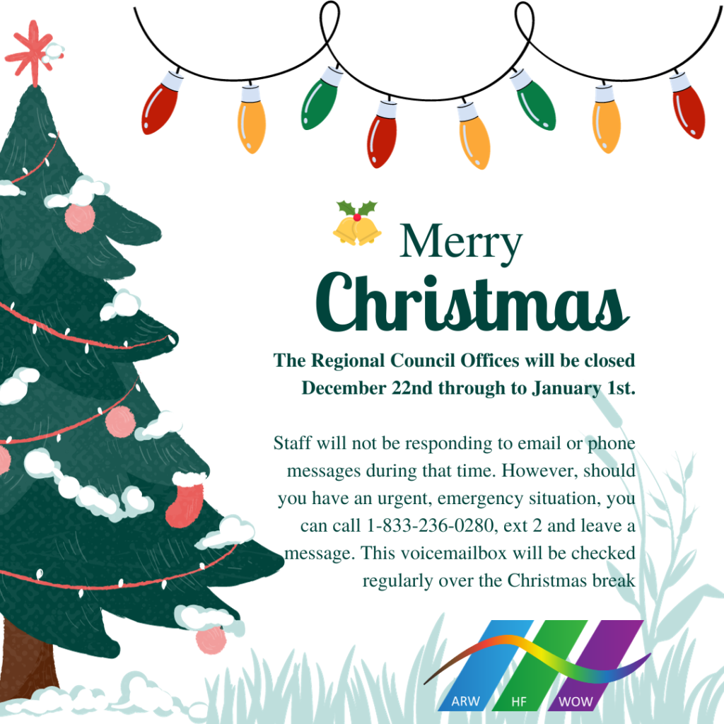 half a christmas tree cartoon with ornaments above are hanging Christmas lights a graphic greeting