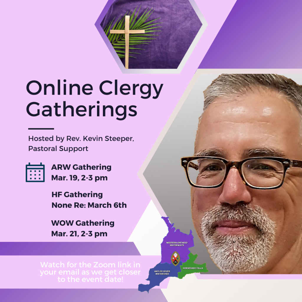 a grey haired man with a beard wearing glasses on a purple background representing the lent season of christianity