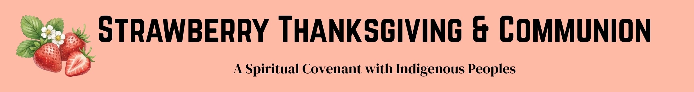 pink background with red strawberries and green leaves